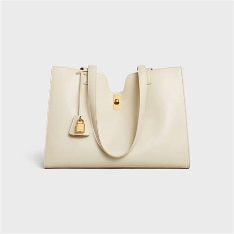 CELINE Smooth Calfskin Cabas 16 Bag Limestone